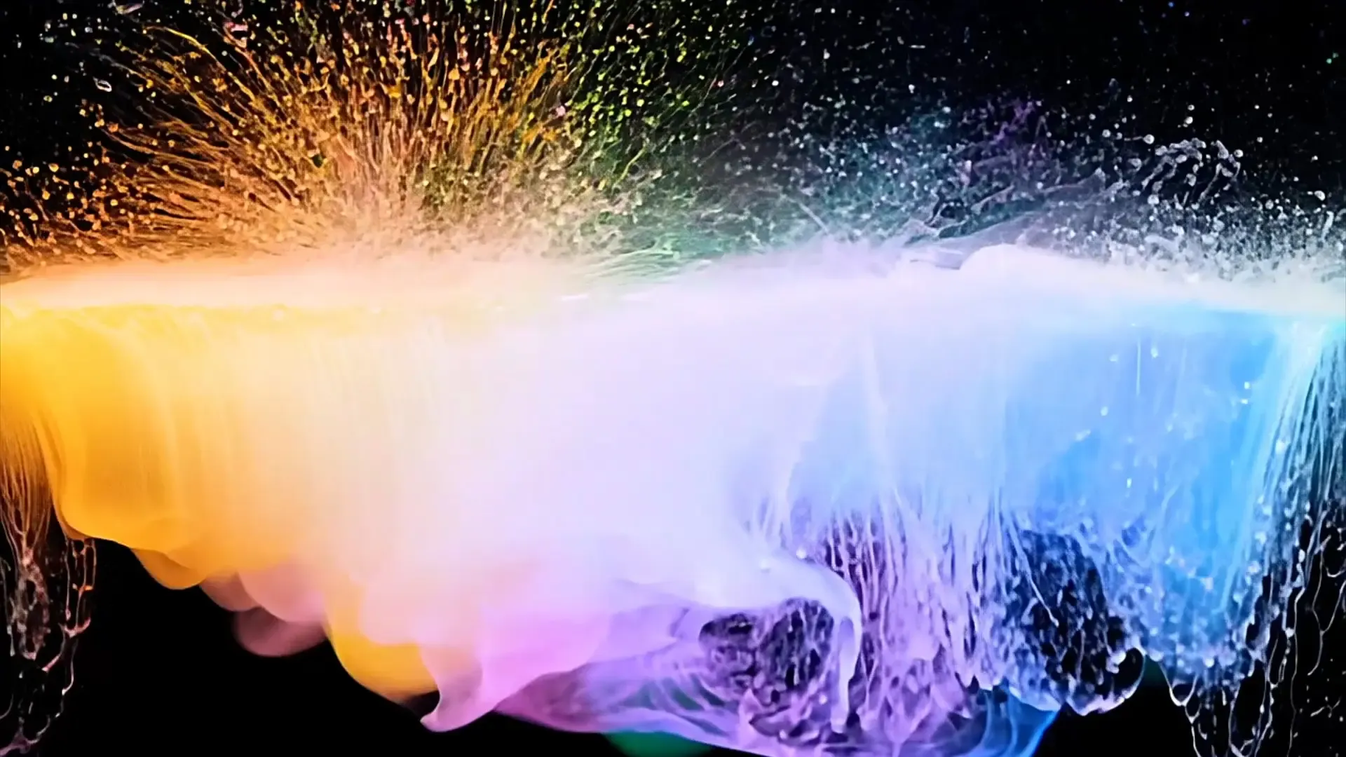 Colorful Mist and Particle Burst Overlay for Creative Video Projects